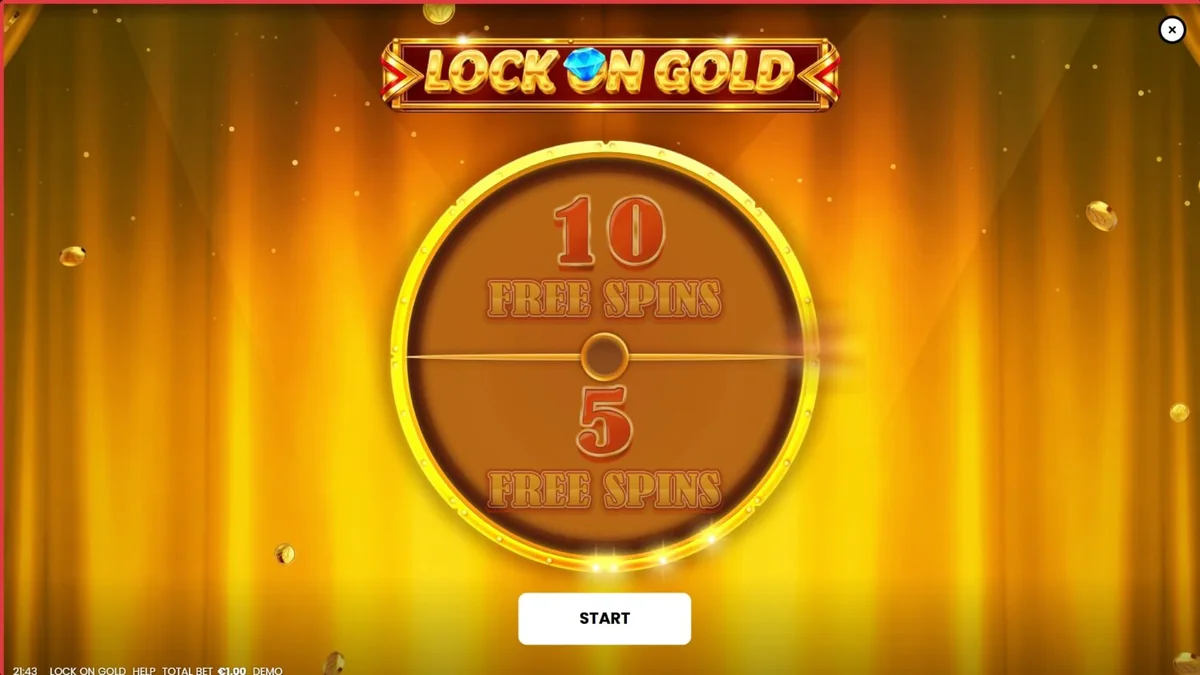 Tampilan visual slot Lock On Gold dengan tema emas dan panggung teater mewah